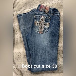 Miss me jeans boot cut size 30